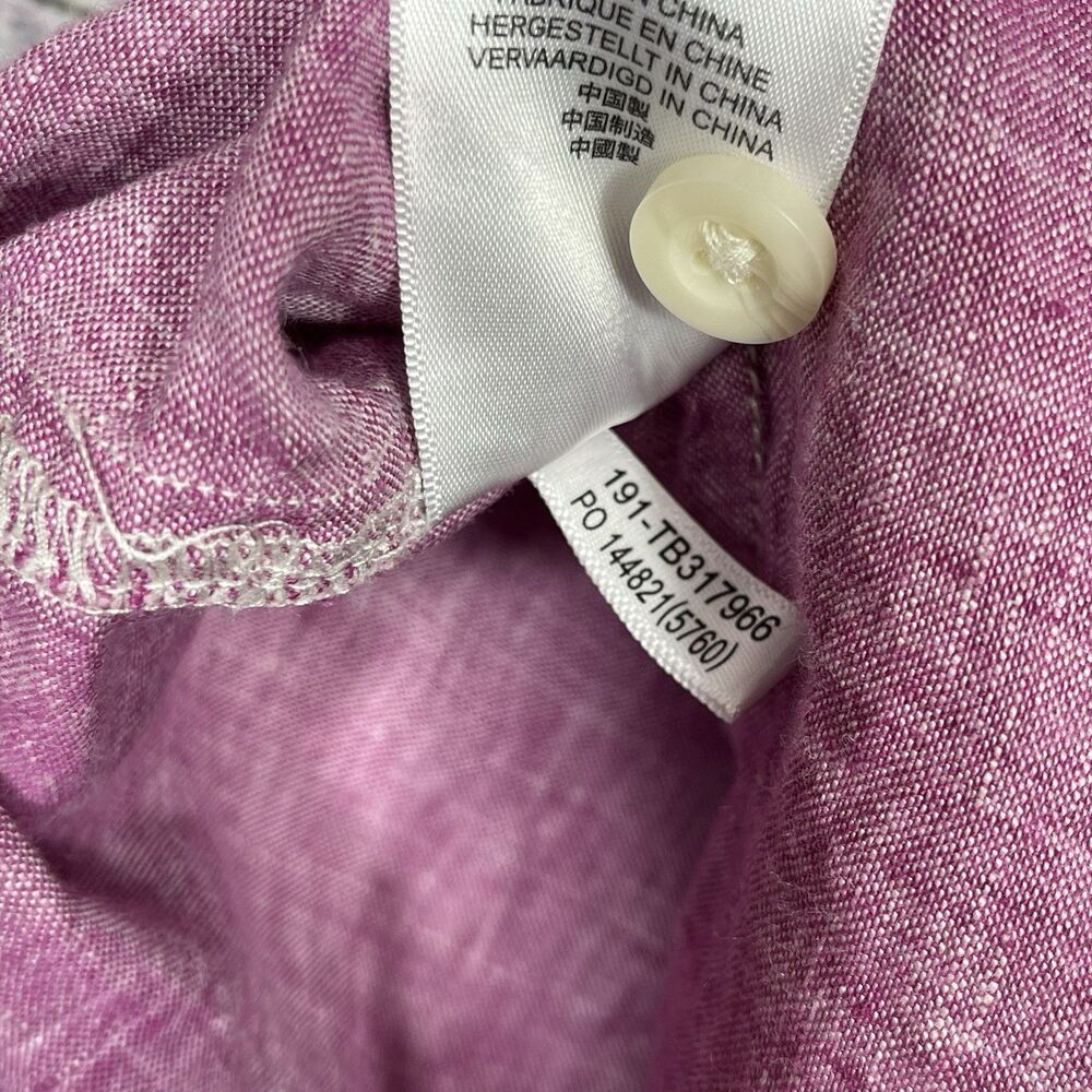 Tommy Bahama Shirt Relax Mens M Pink 100% Linen Short Sleeve Button Down Resort - Picture 10 of 13